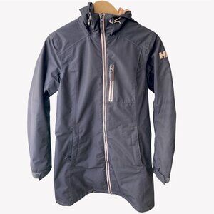 Helly Hansen XS Women's Long Belfast Winter Jacket Ebony Waterproof Rain Coat